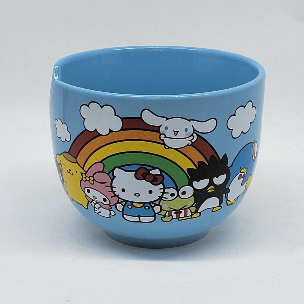 Sanrio Hello Kitty 4"Tall X 5"Wide Blue Raman Noodle Bowl VGC (No Chopsticks)